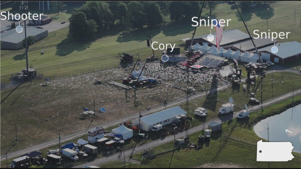 Arial View Of The Donald Trump Rally In Butler, PA